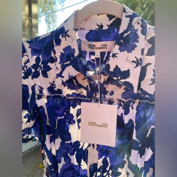 NWT Diane Von Furstenburg DVF ‘Queena’ Tiered Dress M/6– Easter Wedding Guest - Picture 8 of 12